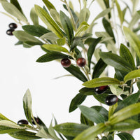 Faux Olive tree with fruit 150cm Close-up of leaves and fruits