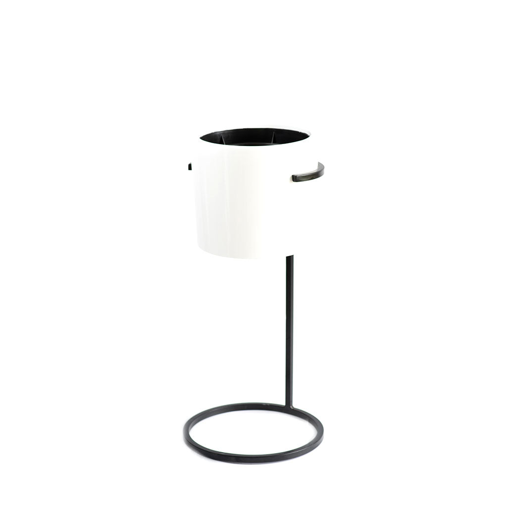 Plant Couture - Artificial Plant Pot - Piquet B & Stand - White 