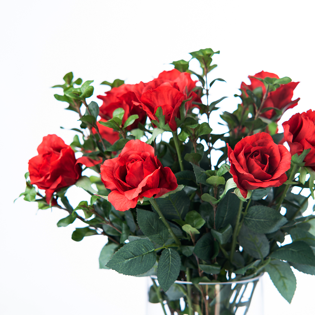 Red Roses Silk Flower Arrangement