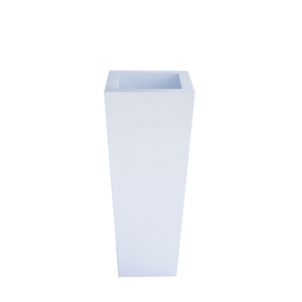 Plant Couture - Artificial Plant Pot - Square Tapered Mild Steel Pot 40x40x100cm
