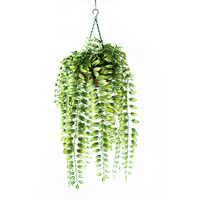 Plant Couture - Artificial Plants - Hanging Basket M with Mini Leaves Bush