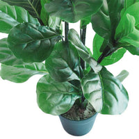Plant Couture - Artificial Plants - Fiddle Leaf Ficus 87cm - Close Up Of Stems And Leaves 