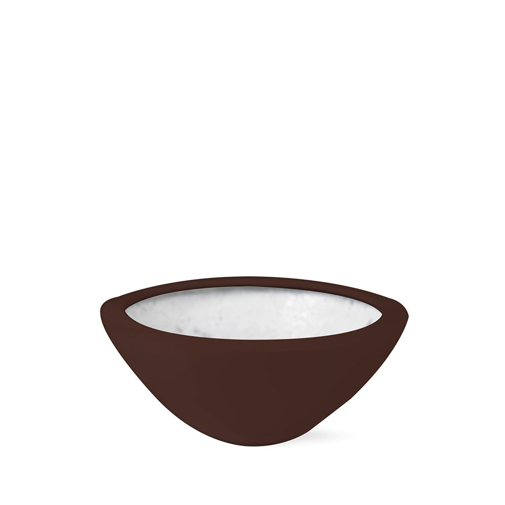 Plant Couture - Artificial Plant Pot - Strelli - Desk Bowl - Mahogany Brown 